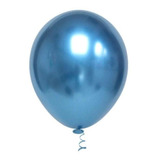 25 Bexigas Balões Metálicos Cromados N