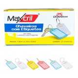25 Chaveiros Com Etiqueta Identificador Chaves Colorido
