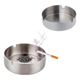 25 Cinzeiros Inox Redondo Resistente Cigarro Bar Restaurante