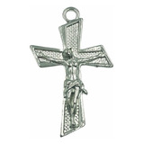 25 Crucifixos 6 0cm P Montagem De Terços E Artesanatos Cor Níquel