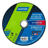 25 Disco De Corte Aço Inox Fino 4 1 2 Norton Classic Kit