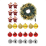 25 Enfeite Arvore Natal Bola Pendente Natalino Decoração 5cm