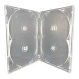 25 Estojo Caixa Capa Box Para 4 Dvd Pack Transparente