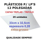 25 Plásticos P Capas Triplas Trifold 0 20 Grossos Lp Vinil