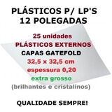 25 Plásticos P Lp Vinil Capa Gatefold Externos 0 20 Grosso