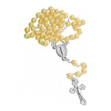 25 Terços De Pérola Tradicional Creme 4mm