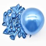 25 Unid Balão Bexiga 5 Pol Azul Cromado Metalizado Alumínio Platino