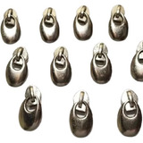 25 Unid Cursor P Zíper N 05 Modelo Gota Liso 25mm Níquel