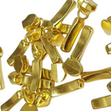 25 Unids Cursores P Zíper N 5 Modelo Palito Brilho Dourado