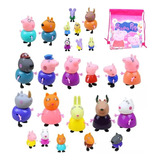 25 Unids set Peppa Pig Boneca Pacote De Pacote De Pacote