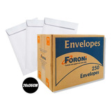 250 Envelope Saco Branco Off set A4 260x360mm 90g Foroni Cor Branco Nome Do Desenho Liso