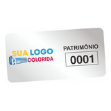 250 Etiquetas Personalizadas Patrimônio Poliéster 3 5x1 5cm