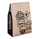 250 Sacos Kraft Delivery Pequeno Entregas 18x27x11 5