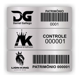 2500 Etiqueta De Patrimônio 45x20mm Poliéster Adesivo