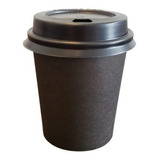 250un Copo De Café 120ml C Tampa Papel Kraft Biodegradável