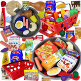 25pç Cesta Com Fruta Brinquedos Cozinha Comida Frigideira