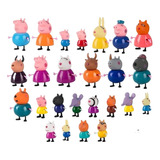 25pcs Peppa Pig Family Personagens Figura De Ação Brinquedos