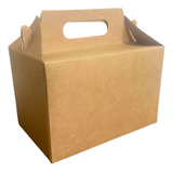25un Caixa Maleta Kraft G - Festa Escolar Lanches Delivery 