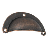 25un Puxador Colonial Bronze Cristaleira Porta Gaveta Concha