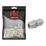 25x Emenda Tipo F Fêmea X Fêmea Cabo Coaxial Rg59 Rg6 - Pix