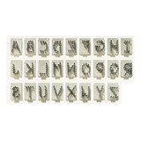  26 Letras 10mm Para Tatuador Burdizzo De 4 Posições