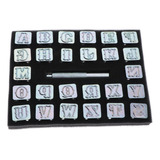 27 Pçs Set Letra A Z Stamp Punch Set Para Couro