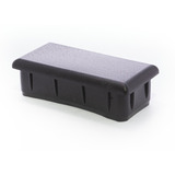 28 Tampas Ponteira Interna Plastica P Metalon 60x40 Preta
