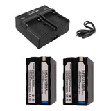 2bateria Para Câmera Iluminador Led Np f970 carregador Duplo