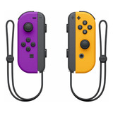 2controles Joysticks Sem Fio Nintendo Switch Joy con  l   r  Neón Roxo neón E Laranja neón