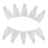 2cx Com 20 Clip Silicone P Remover Esmalte Polonês Dedeiras Cor Transparente