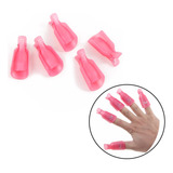 2cx Com 20 Clip Silicone P Remover Esmalte Polonês Dedeiras