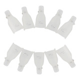 2cx Com 20 Clip Silicone P Remover Esmalte Polonês Dedeiras