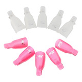 2cx Com 20 Clip Silicone P Remover Esmalte Polonês Dedeiras