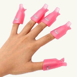 2cx Com 20 Clip Silicone P Remover Esmalte Polonês Dedeiras
