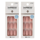 2cx Unha Postiça Autocolante Impress Media Sea Breeze Kiss