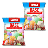 2kg Base Sabor Queijo Para Sorvete Marvi 