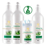2kit Hábito Cosméticos Mamona E Babosa Fortalece Raiz Pontas