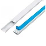 2M CANALETA COM FITA ADESIVA COLA MARCA BOA 20x10 SEM DIVISÓRIA PARA ESCONDER FIOS