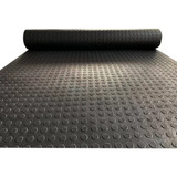 2m² - Piso Emborrachado Moeda Preto 3mm X Larg 1m X Comp 2m