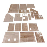 2pack 1/35 Escala Sem Capa De Madeira Europeia Casa Diorama