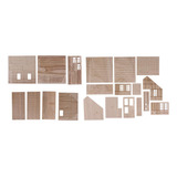 2pack 1 35 Escala Sem Capa De Madeira Europeia Casa Diorama