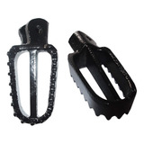  2pares pedaleira Universal De Moto cross Trilha Cor Preta