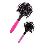 2pc 3d Escova De Cabelo Redonda 360 Graus Bola Ferramentas