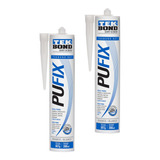 2pç Cola Adesiva Multiuso Pufix 387g Silicone Branco Tekbond