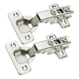 2pç Dobradiças Caneco Pressão Reto Porta Armário Móveis 35mm