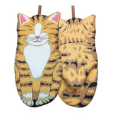 2pc Luvas De Isolamento De Gato Fofo Para Assar