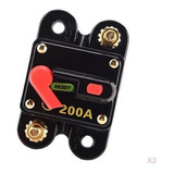 2pcs 200a Dc 12v-24v Carro Auto Disjuntor Inversor