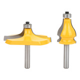 2pcs 8mm Shank Corrimão E Mesa Edge Router Bit Set