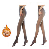 2pcs Faux Translúcido Quente Polar Forro Pantimedias 220g