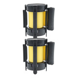 2pcs Fila Barreiras Multidão Controle 9.8ft Retrátil Cinto